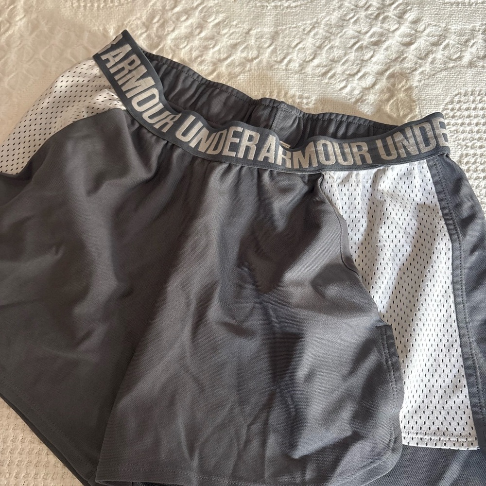 Under Armour Black and White HeatGear Shorts